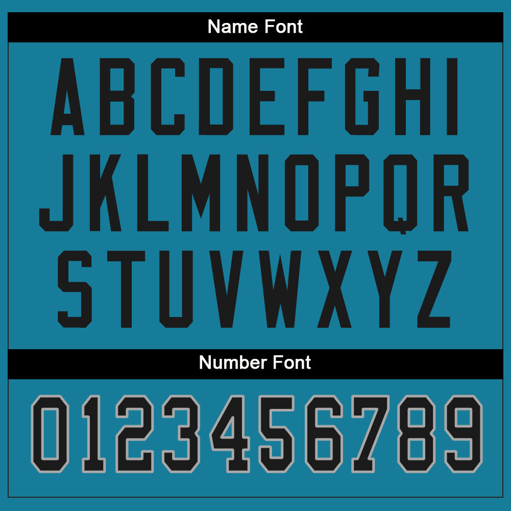 Custom Panther Blue Black-White Mesh Split Fashion Football Jersey