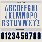 Custom Cream Blue-Black Mesh Authentic Football Jersey