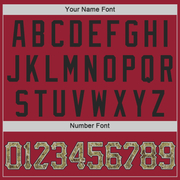 Custom Maroon Camo-Gray Authentic Throwback Basketball Jersey