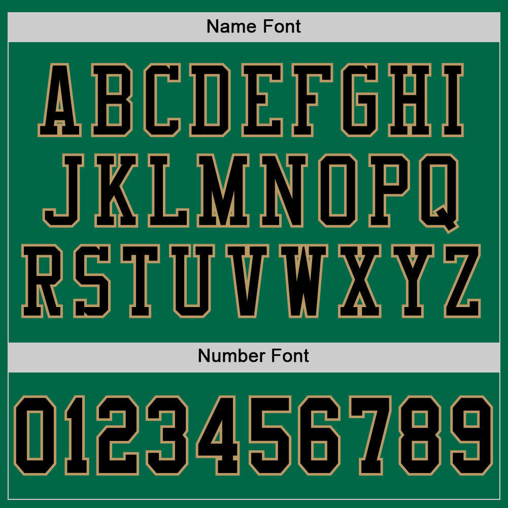 Custom Grass Green Black-Old Gold Mesh Authentic Throwback Football Jersey