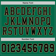 Custom Grass Green Black-Old Gold Mesh Authentic Throwback Football Jersey