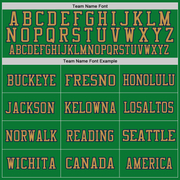 Custom Grass Green Navy-Old Gold Mesh Authentic Throwback Football Jersey