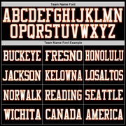 Custom Black White-Orange Mesh Authentic Football Jersey