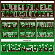 Custom Brown Grass Green-White Mesh Authentic Gradient Square Shape Flag Football Jersey