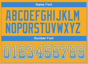 Custom Gold Powder Blue-White Mesh Drift Fashion Football Jersey