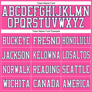 Custom Pink White-Navy Mesh Authentic Football Jersey