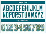 Custom White Teal-Old Gold Mesh Drift Fashion Football Jersey