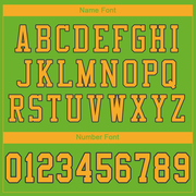 Custom Neon Green Gold-Navy Mesh Authentic Football Jersey