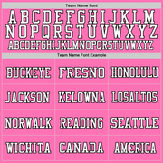 Custom Pink White-Black Mesh Authentic Throwback Football Jersey