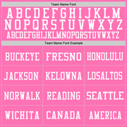 Custom Pink White Mesh Authentic Football Jersey