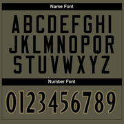 Custom Olive Black-Old Gold Mesh Salute To Service Football Jersey