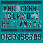 Custom Aqua Navy-White Mesh Authentic Football Jersey