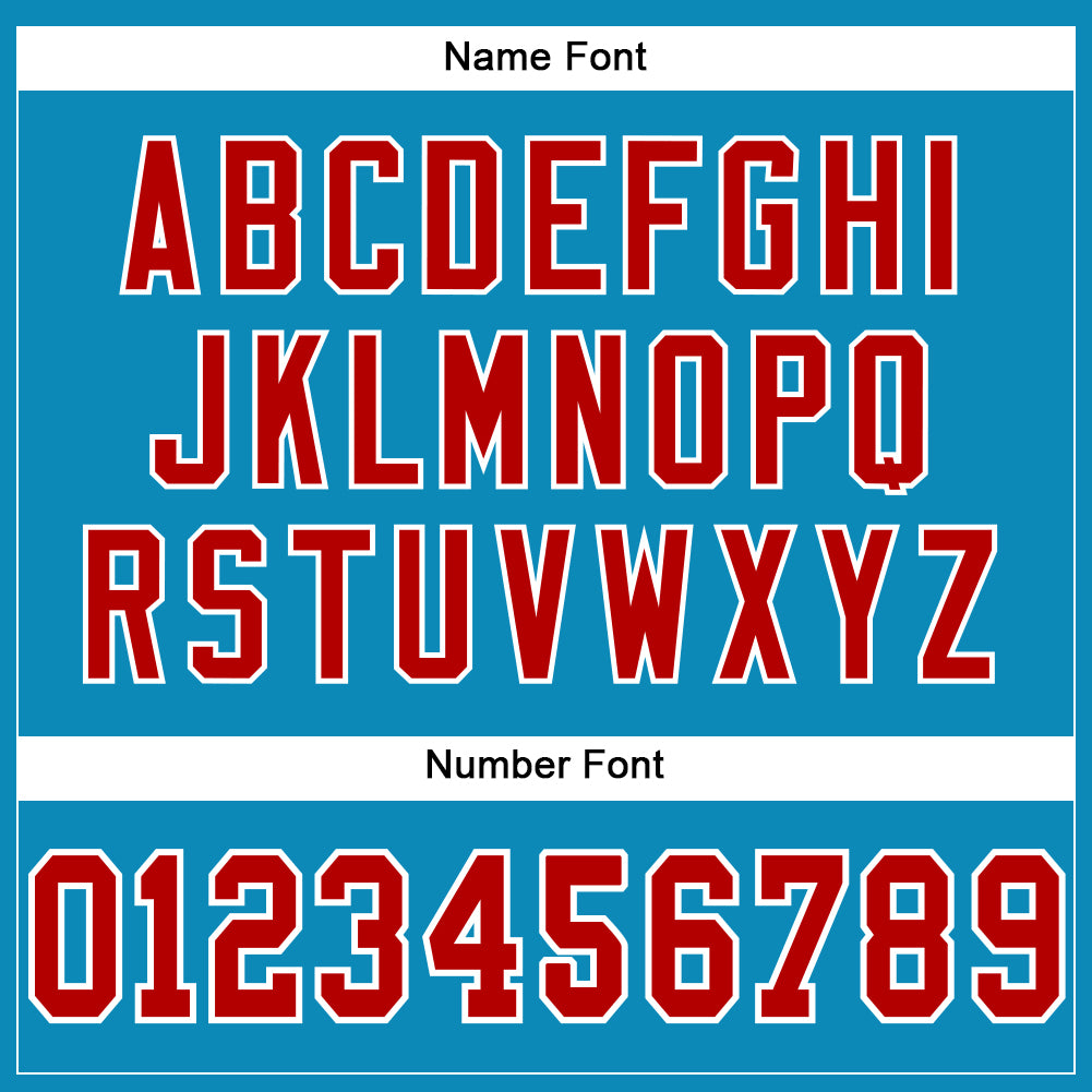 Custom Panther Blue Red-White Mesh Authentic Football Jersey