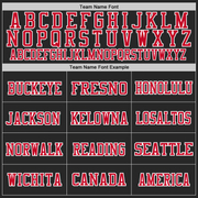 Custom Black Red-Royal Mesh Authentic Throwback Football Jersey