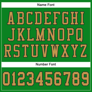 Custom Grass Green Old Gold-Black Mesh Authentic Football Jersey