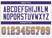 Custom Gold Purple-White Mesh Drift Fashion Football Jersey