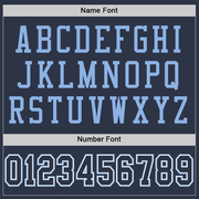 Custom Navy White-Light Blue Mesh Authentic Football Jersey