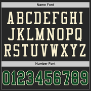 Custom Black Green-Cream Mesh Authentic Football Jersey