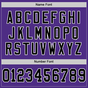 Custom Purple Black-White Mesh Authentic Throwback Football Jersey