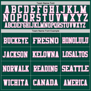 Custom Green Pink-White Mesh Authentic Football Jersey