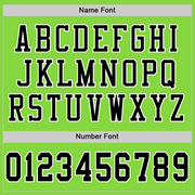 Custom Neon Green Black-White Mesh Authentic Football Jersey