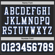 Custom Black White-Royal Mesh Authentic Throwback Football Jersey