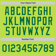 Custom Neon Green Kelly Green-White Authentic Throwback Basketball Jersey