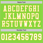 Custom Neon Green White-Yellow Mesh Authentic Football Jersey