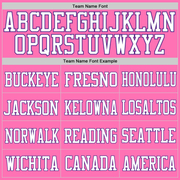 Custom Pink White-Purple Mesh Authentic Football Jersey