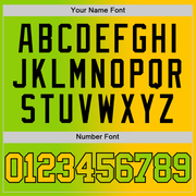 Custom Neon Green Yellow-Black Authentic Gradient Fashion Basketball Jersey