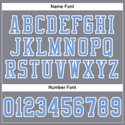 Custom Light Gray Light Blue-White Mesh Authentic Football Jersey