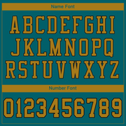 Custom Teal Old Gold-Black Mesh Authentic Football Jersey