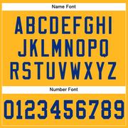 Custom Gold Royal Mesh Authentic Football Jersey