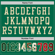 Custom Kelly Green Vintage Mexican Flag-City Cream Mesh Authentic Football Jersey