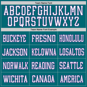 Custom Teal White-Purple Mesh Authentic Football Jersey