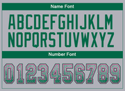 Custom Gray Kelly Green-Pink Mesh Drift Fashion Football Jersey