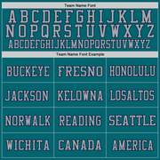 Custom Teal Navy-Gray Mesh Authentic Football Jersey