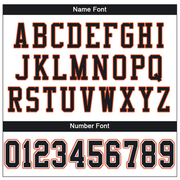 Custom White Black-Orange Mesh Authentic Football Jersey