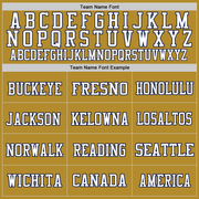 Custom Old Gold Navy-White Mesh Authentic Football Jersey