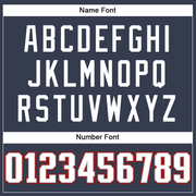 Custom Navy White-Red Mesh Authentic Football Jersey