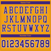 Custom Gold Purple-White Mesh Authentic Football Jersey