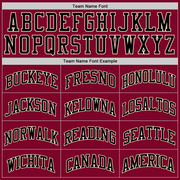 Custom Maroon Black-Cream Authentic Throwback Basketball Jersey