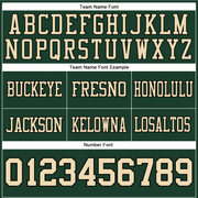 Custom Green City Cream-Black Mesh Authentic Football Jersey