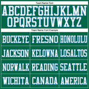 Custom Kelly Green White-Powder Blue Mesh Authentic Football Jersey