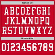 Custom Red White Mesh Authentic Football Jersey