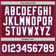 Custom Maroon White-Light Blue Authentic Throwback Basketball Jersey