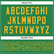 Custom Grass Green Grass Green-Gold Mesh Authentic Football Jersey