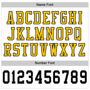 Custom White Black-Gold Mesh Authentic Throwback Football Jersey