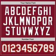 Custom Maroon White-Orange Authentic Throwback Basketball Jersey