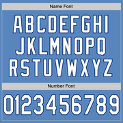 Custom Light Blue White-Royal Mesh Authentic Football Jersey